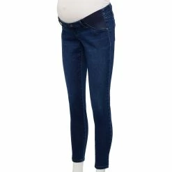 Maternity Sonoma Goods For Life® Side Panel Belly Band Jeggings -SONOMA Store 5812471 Dark Wash