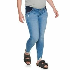 Maternity Sonoma Goods For Life® Side Panel Belly Band Jeggings -SONOMA Store 5812471 Medium Wash