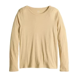 Women's Sonoma Goods For Life® Adaptive & Easy Dressing Everyday Long Sleeve Top -SONOMA Store 5816132 Light Tan