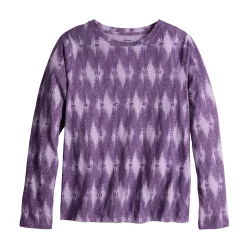Women's Sonoma Goods For Life® Adaptive & Easy Dressing Everyday Long Sleeve Top -SONOMA Store 5816132 Purple Geo