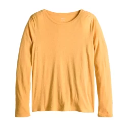 Women's Sonoma Goods For Life® Adaptive & Easy Dressing Everyday Long Sleeve Top -SONOMA Store 5816132 Texture Gold