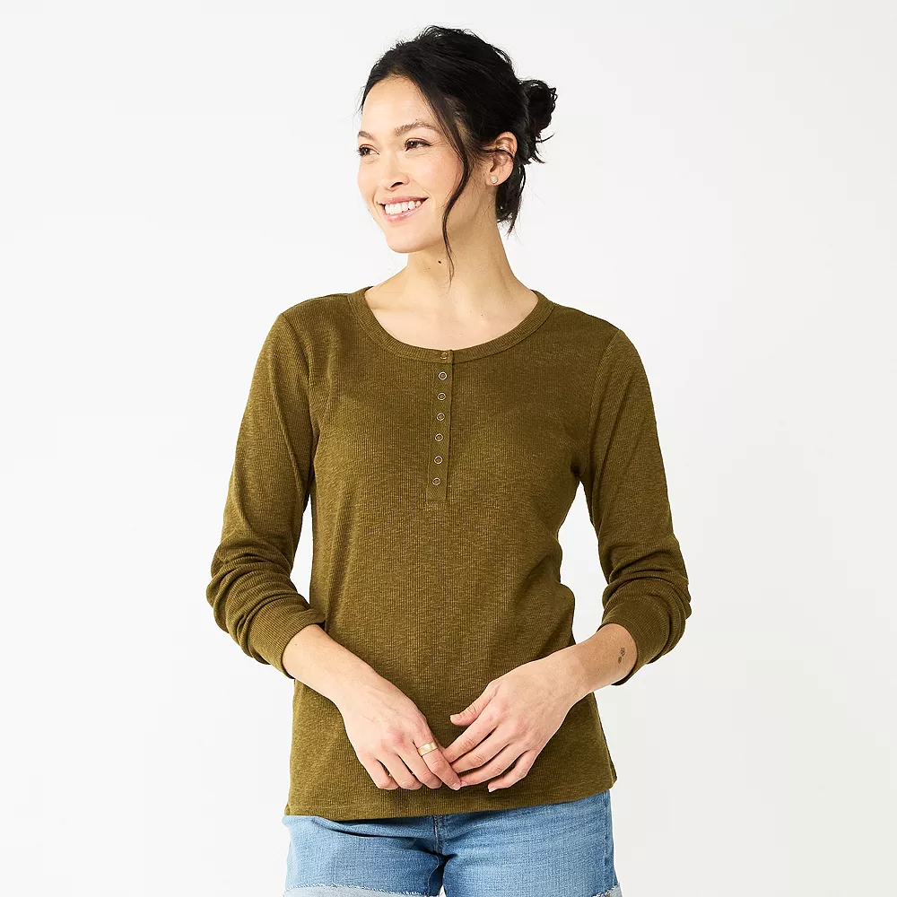 Women's Sonoma Goods For Life® Essential Henley Top 3 Women's Sonoma Goods For Life® Essential Henley Top