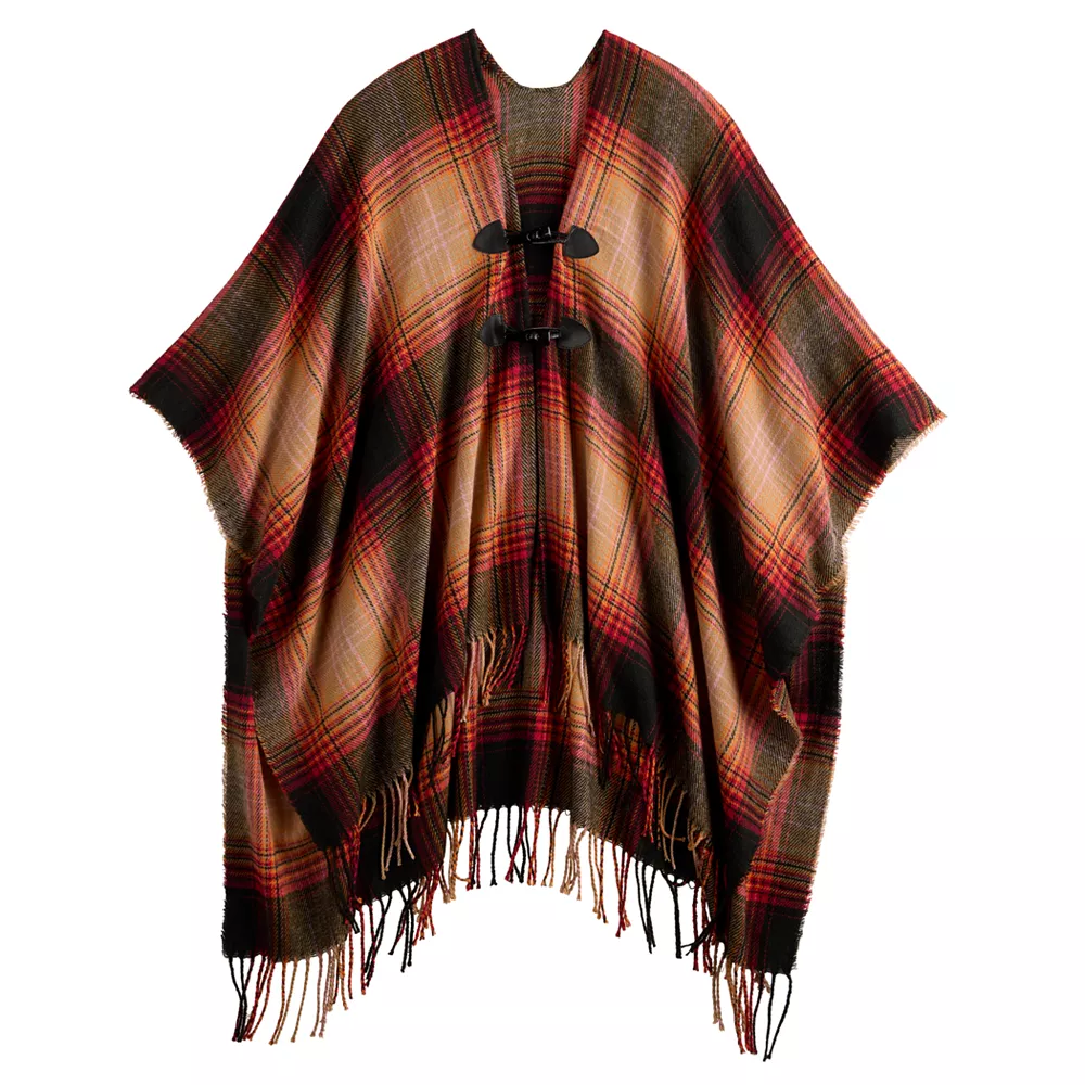 Women's Sonoma Goods For Life® Fireplace Plaid Topper with Toggles 5 Women's Sonoma Goods For Life® Fireplace Plaid Topper with Toggles - Image 3