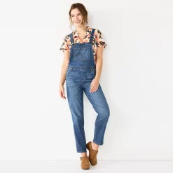 Women's Sonoma Goods For Life® Cropped Jean Overalls 11 Women's Sonoma Goods For Life® Cropped Jean Overalls -SONOMA Store 5841608 Medium Wash