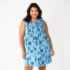 Plus Size Sonoma Goods For Life® Sleeveless Pintuck Tank Dress 2 Plus Size Sonoma Goods For Life® Sleeveless Pintuck Tank Dress -SONOMA Store 5905628 Blue Floral