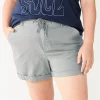 Plus Size Sonoma Goods For Life® Utility Shorts 2 Plus Size Sonoma Goods For Life® Utility Shorts -SONOMA Store 5926948 Light Gray
