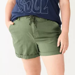Plus Size Sonoma Goods For Life® Utility Shorts -SONOMA Store 5926948 Olive