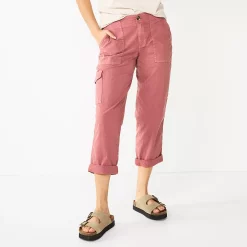 Women's Sonoma Goods For Life® Cargo Utility Capri Pants -SONOMA Store 5928818 Mauve