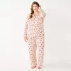 Plus Size Sonoma Goods For Life® Knit Pajama Shirt & Pajama Pants Sleep Set -SONOMA Store 6025544 Ivory4 Stitch Geo