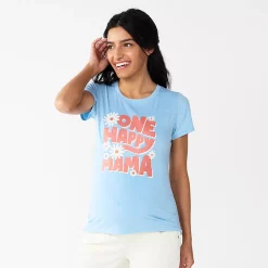 Maternity Sonoma Goods For Life® Fitted Crewneck Graphic Tee -SONOMA Store 6120299 One Happy Mama