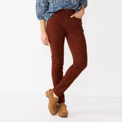 Women's Sonoma Goods For Life® Curvy High-Waisted Skinny Jeans -SONOMA Store 6120421 Velvet Wine