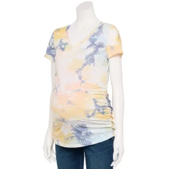 Maternity Sonoma Goods For Life® Essential V-Neck Tee -SONOMA Store 6120474 Neutral Tie Dye